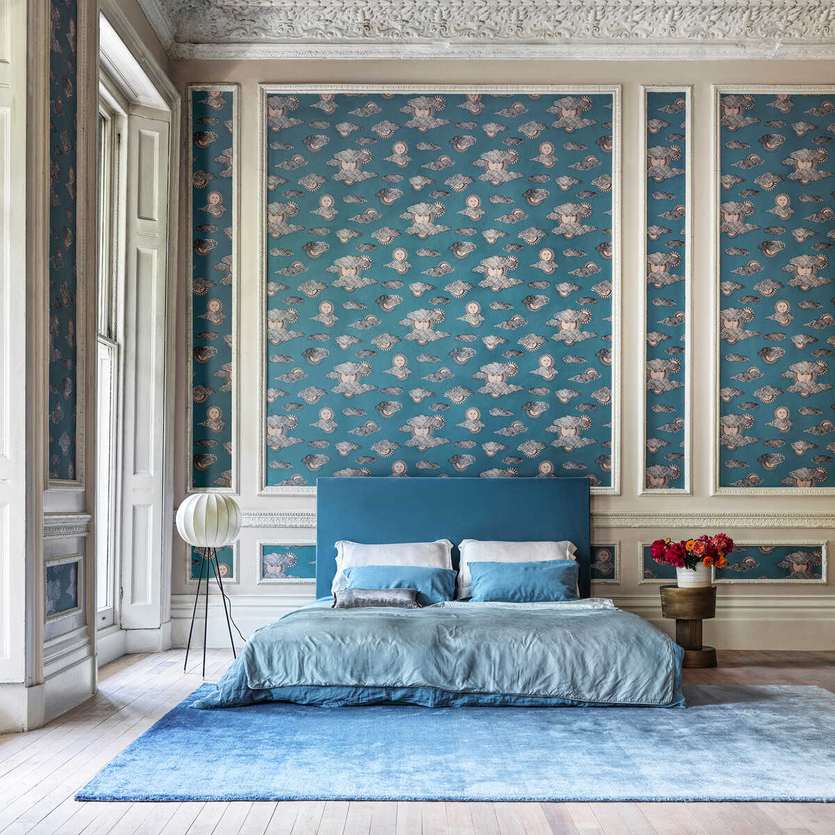Soli E Nuvole - Teal - COLE & SON Wallpaper