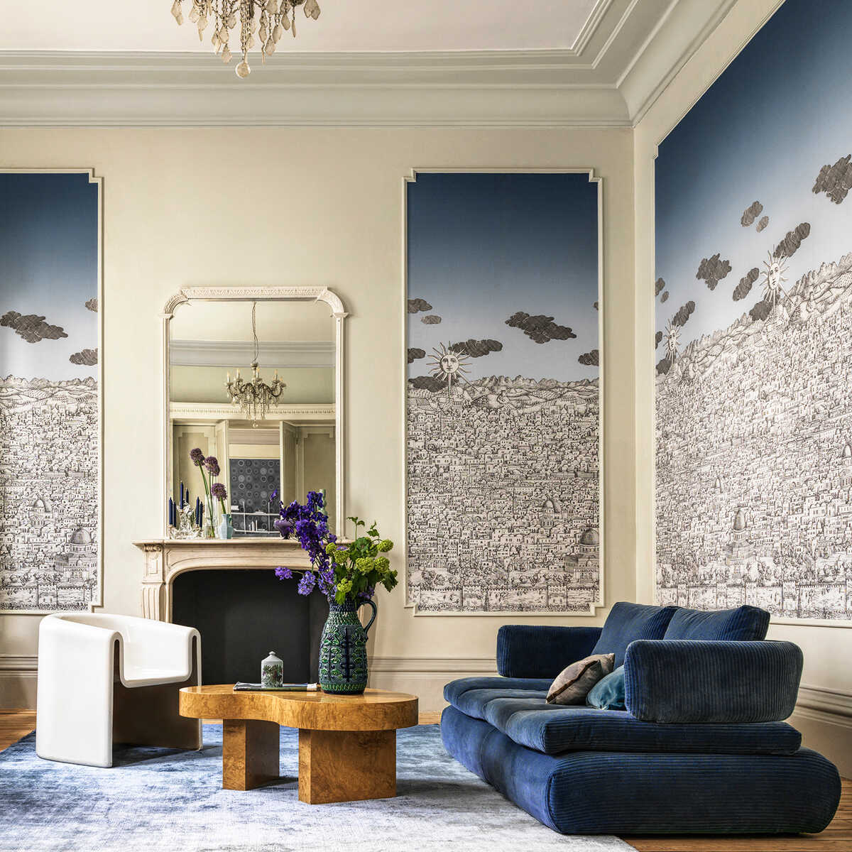 Vista Mediterranea - Blue - COLE & SON Papel pintado