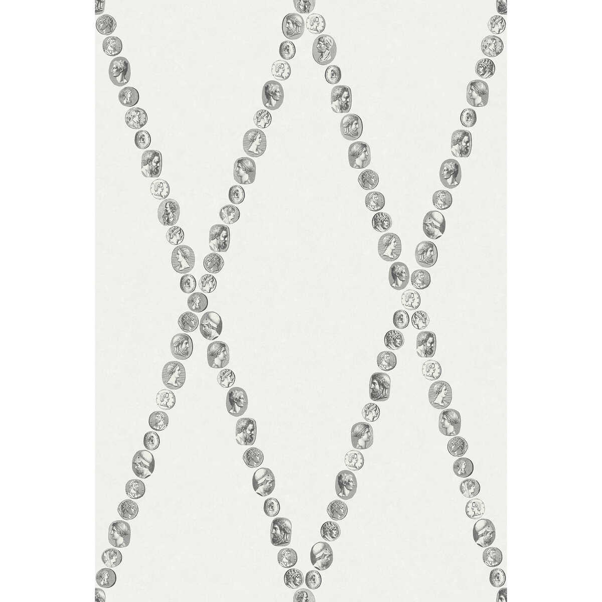 Cammei - Black & White - COLE & SON Wallpaper