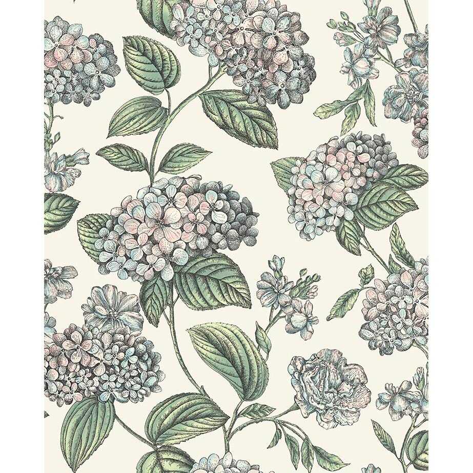Ramo Di Ortensia - Stone - COLE & SON Papel pintado