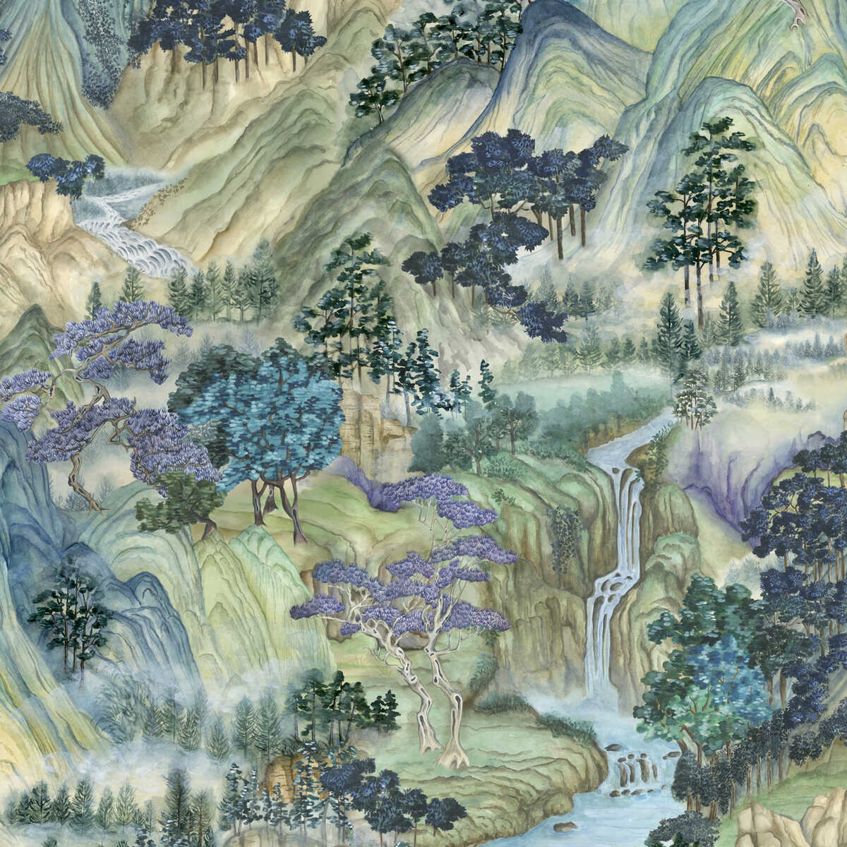 Mountainscape - Nocturnal - COLE & SON Wallpaper
