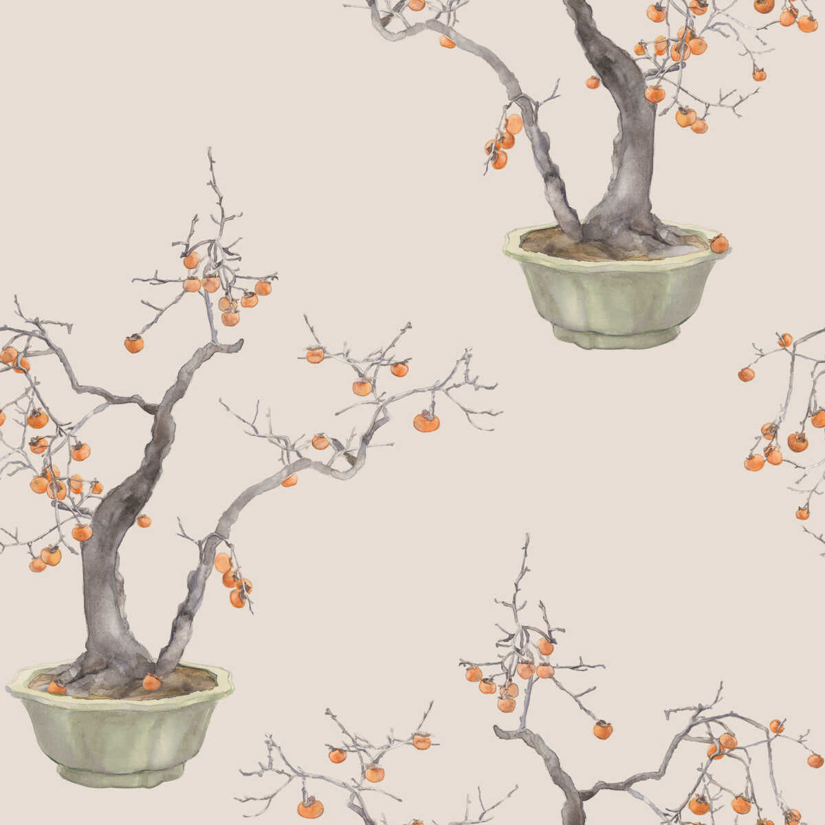 Kaki Persimmon - Violet - COLE & SON Wallpaper