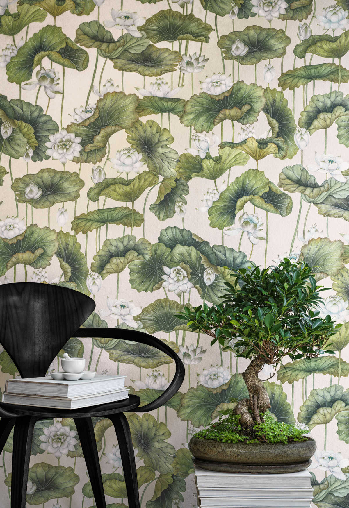 Lily Lotus - Orange & Olive - COLE & SON Wallpaper