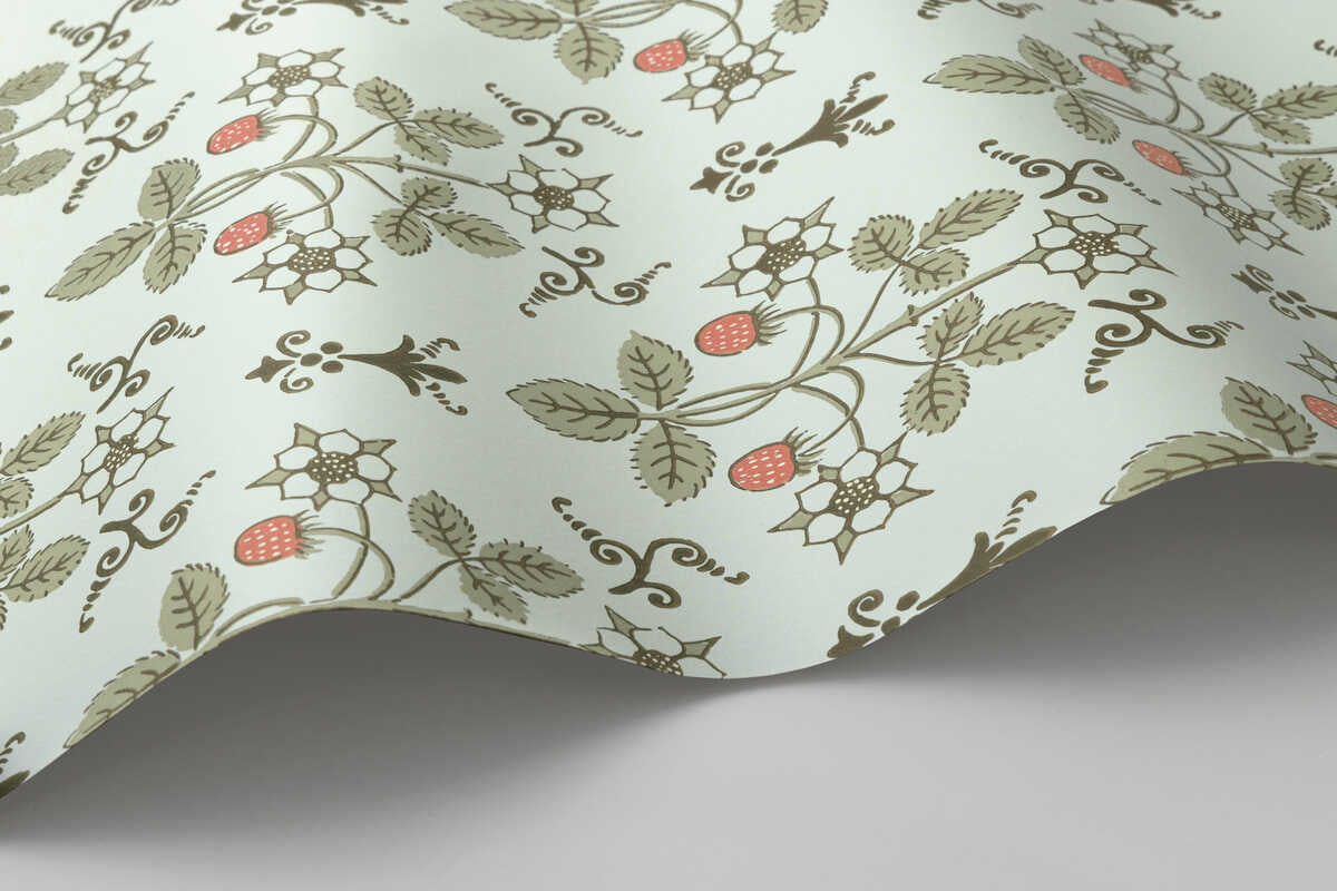Strawberry - Duck Egg - COLE & SON Wallpaper
