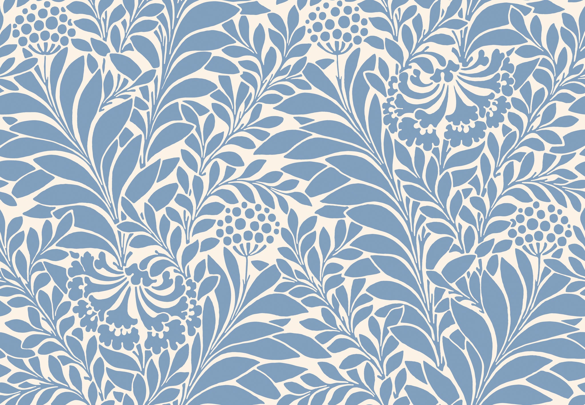 Honeysuckle - Blue - Cole & Son Wallpaper
