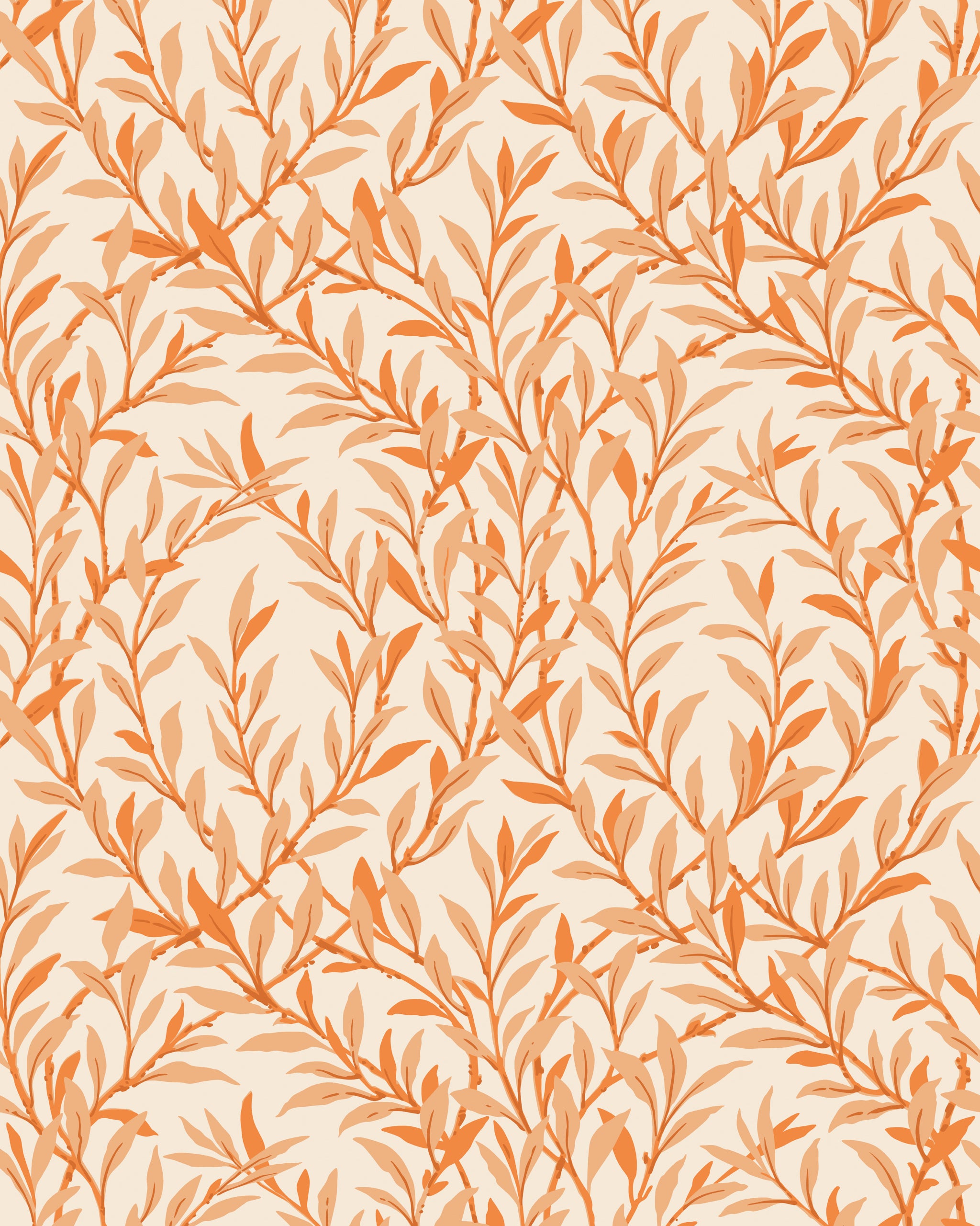 Willow Branch - Tangerine/Cream - Cole & Son Wallpaper