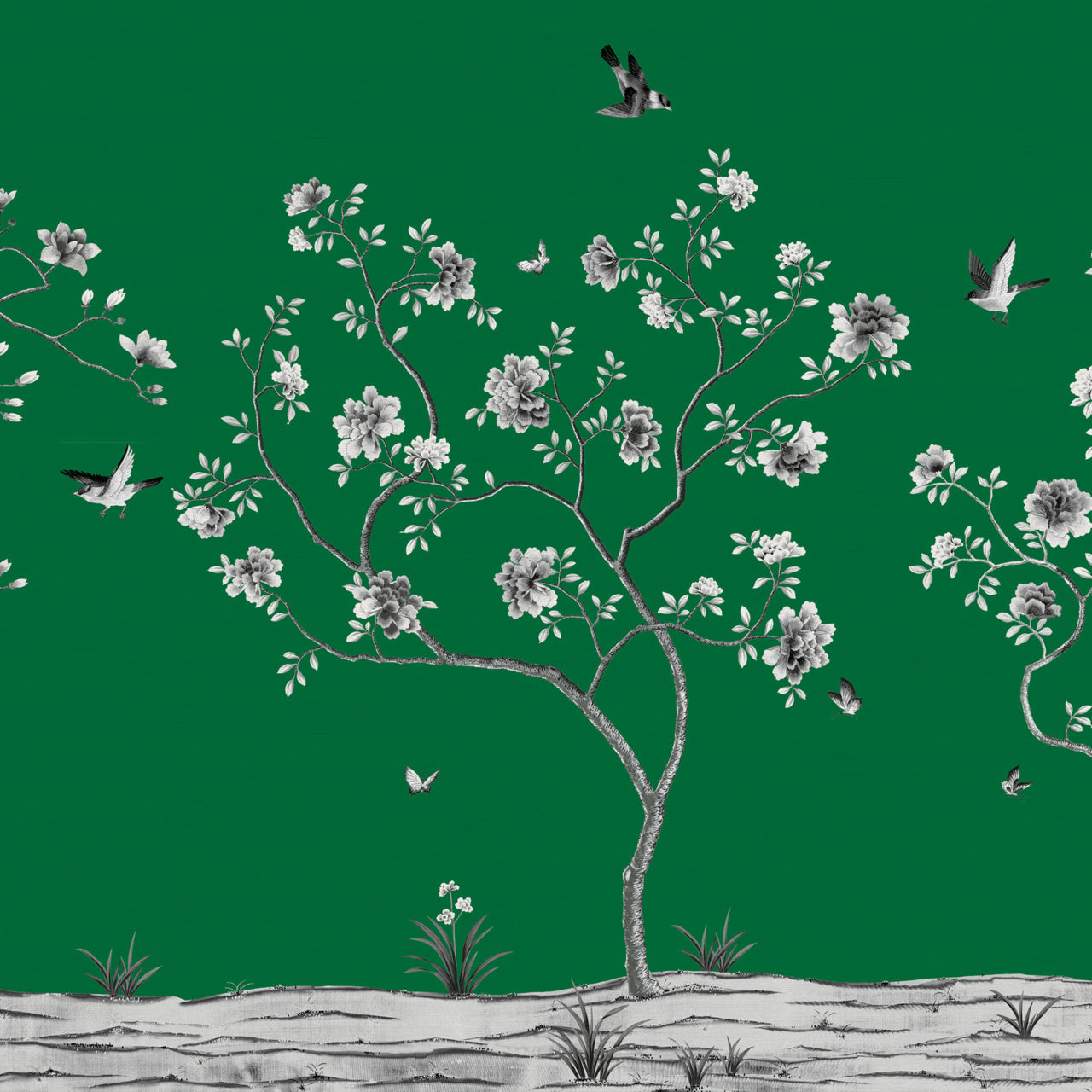ETERNAL-SPRING-GREEN-ON-STAR-DUST-SILK-PHILLIP-JEFFRIES-10224 - Phillip Jeffries Wallpaper Wallcovering