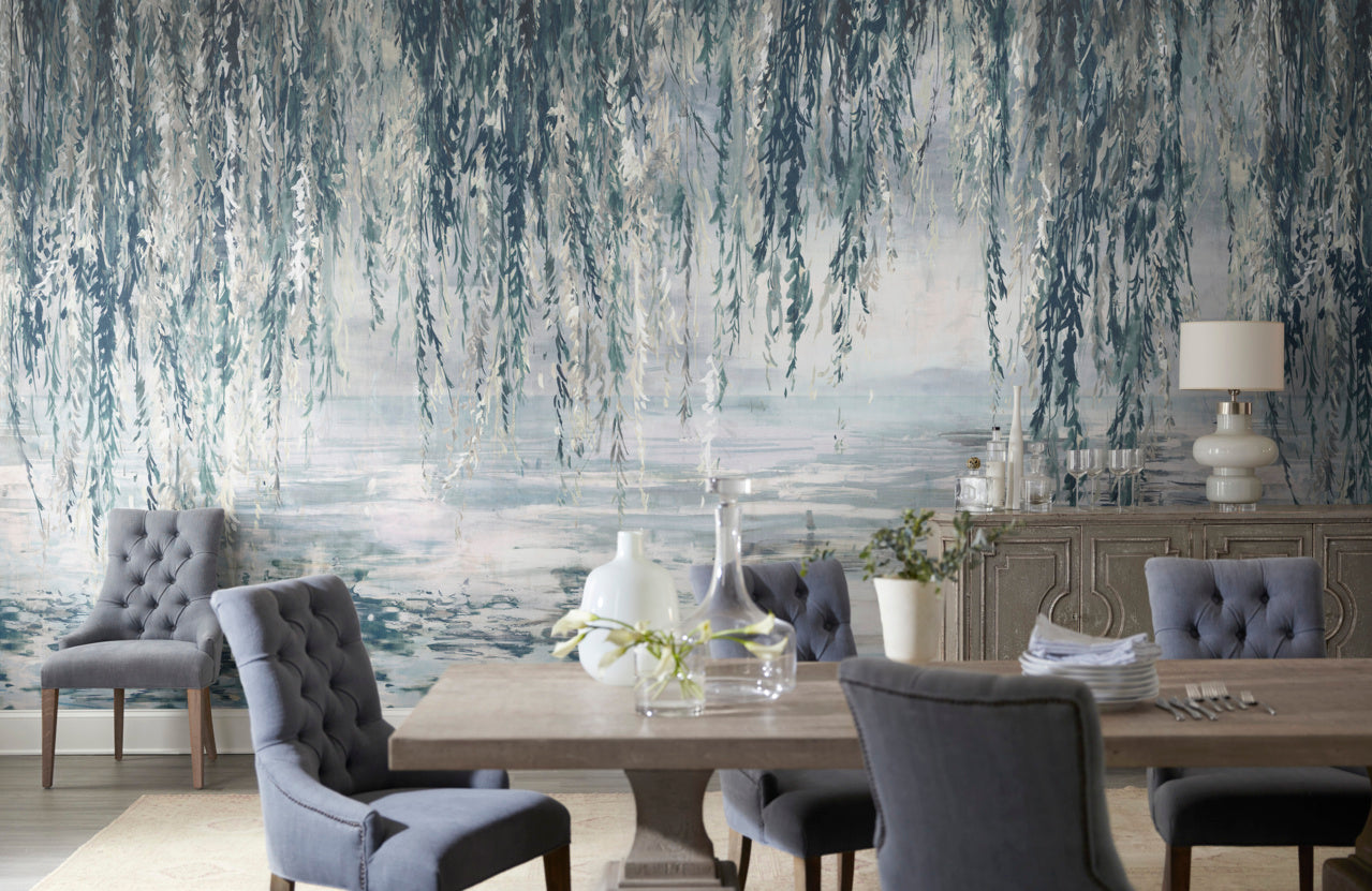 SERENITY-NAVY-ON-VINYL-IBERIAN-LINEN-PHILLIP-JEFFRIES-7382 - Phillip Jeffries Wallpaper Wallcovering