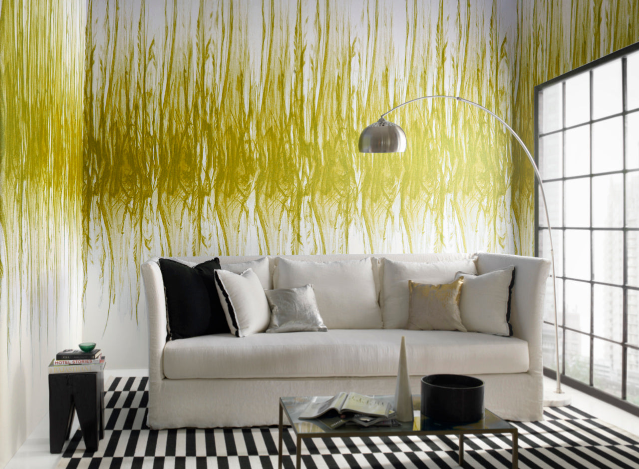 SMOKE-CHARTREUSE-COVER-ON-MANILA-HEMP-PHILLIP-JEFFRIES-6505 - Phillip Jeffries Wallpaper Wallcovering