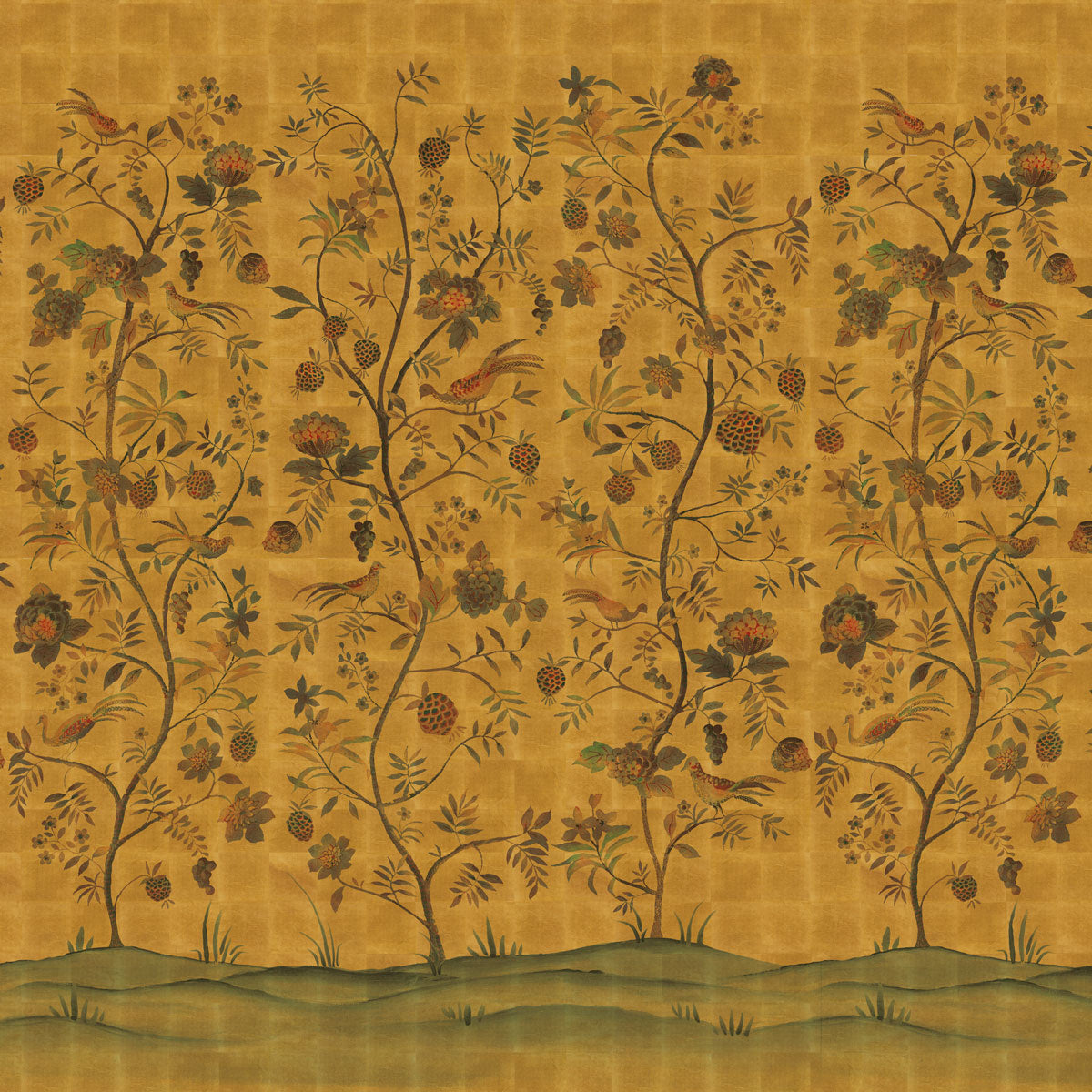 SHANGRI-LA-PHOENIX-ON-GILDED-METALLIC-LEAF-PHILLIP-JEFFRIES-4831 - Phillip Jeffries Wallpaper Wallcovering