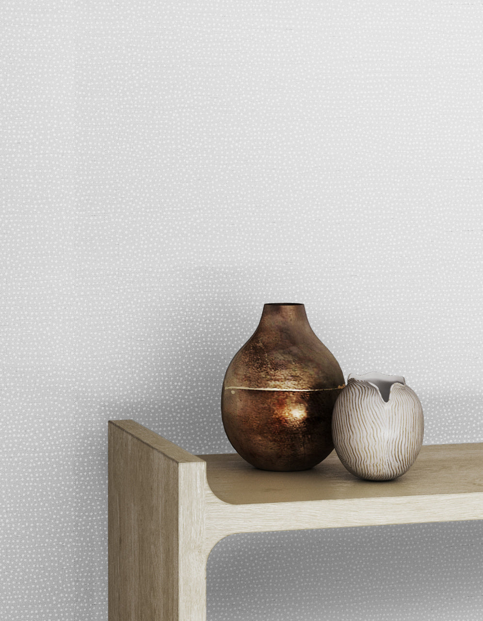 DROPLETS-LIGHT-GREY-WITH-WHITE-ON-MANILA-HEMP-PHILLIP-JEFFRIES-10008 - Phillip Jeffries Wallpaper Wallcovering