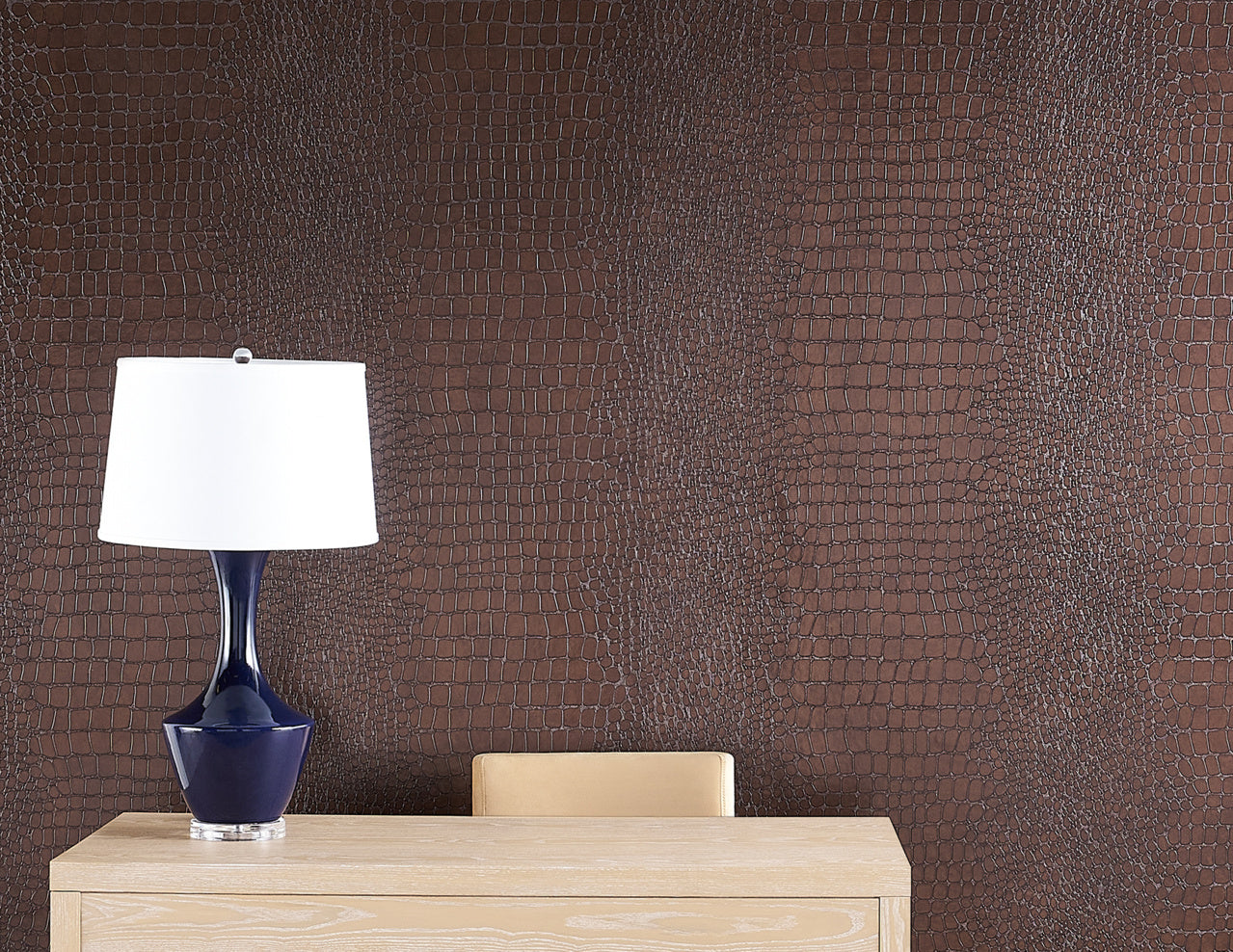 VINYL-CROCODILE-CLUTCH-BLUE-HAZE-PHILLIP-JEFFRIES-4162 - Phillip Jeffries Wallpaper Wallcovering