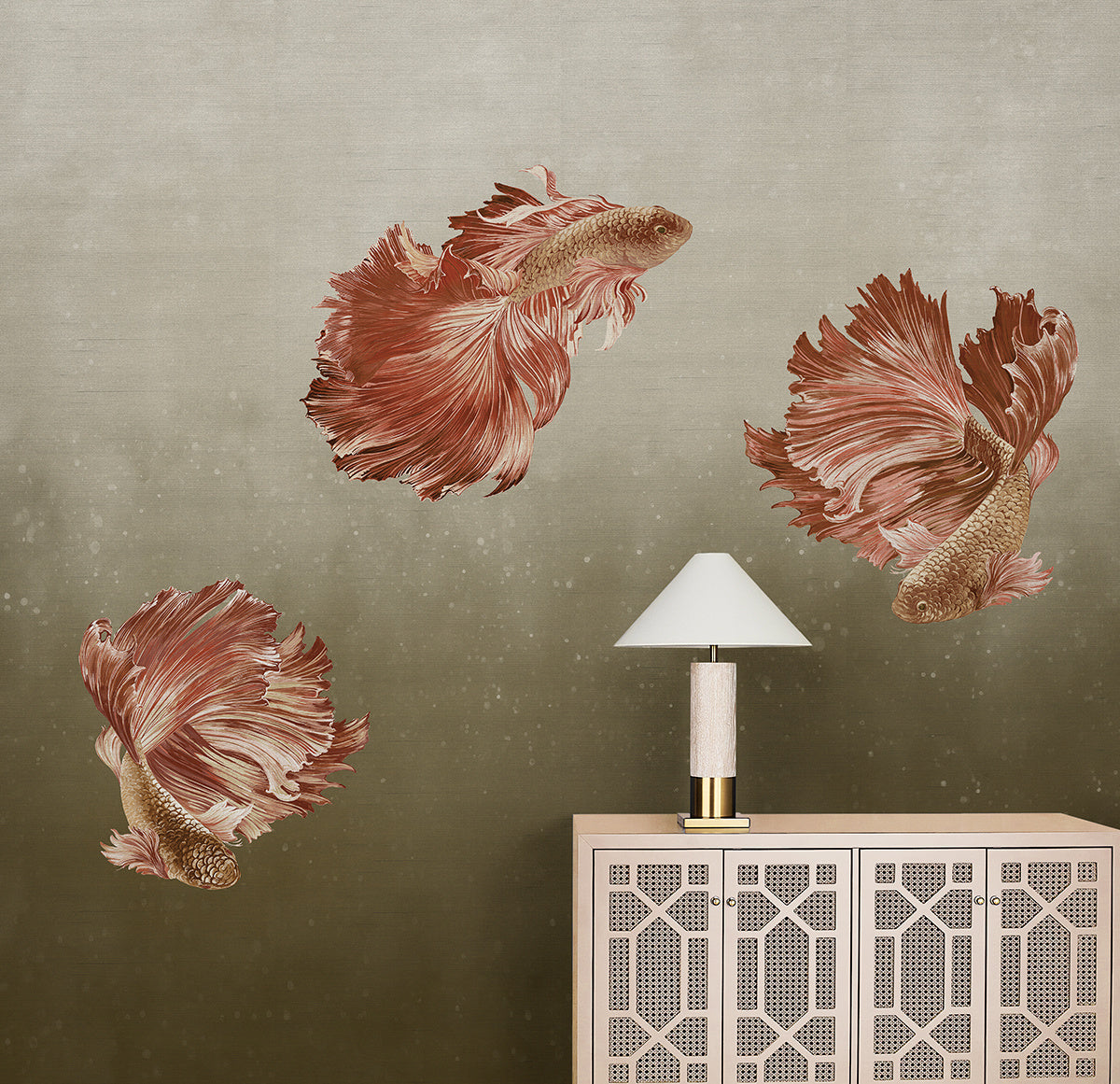 AFLOAT-COPPER-RED-ON-STAR-DUST-SILK-PHILLIP-JEFFRIES-27704 - Phillip Jeffries Wallpaper Wallcovering