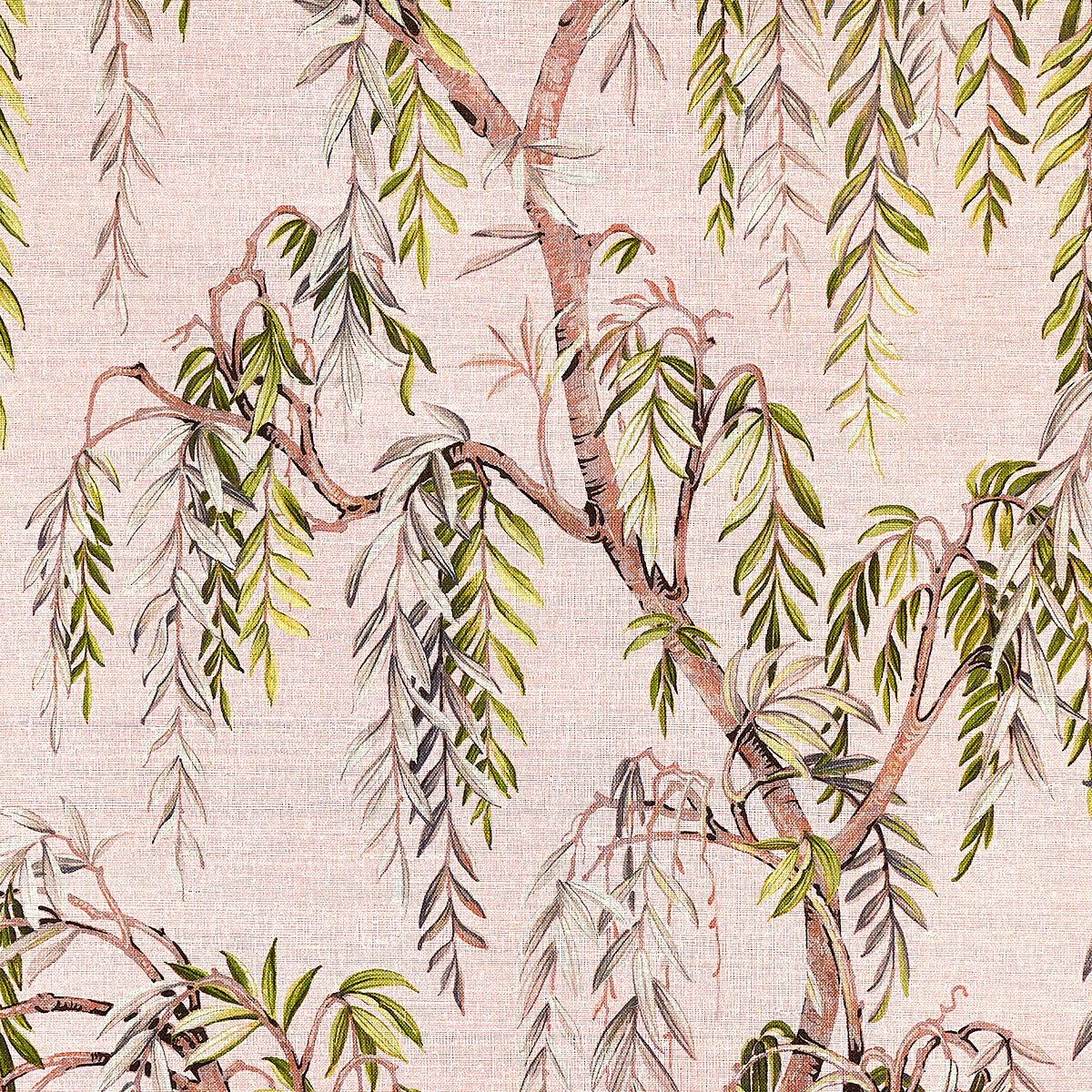 WHISPERING-WILLOWS-PINK-SERENITY-ON-GLAM-GRASS-PHILLIP-JEFFRIES-27803 - Phillip Jeffries Wallpaper Wallcovering