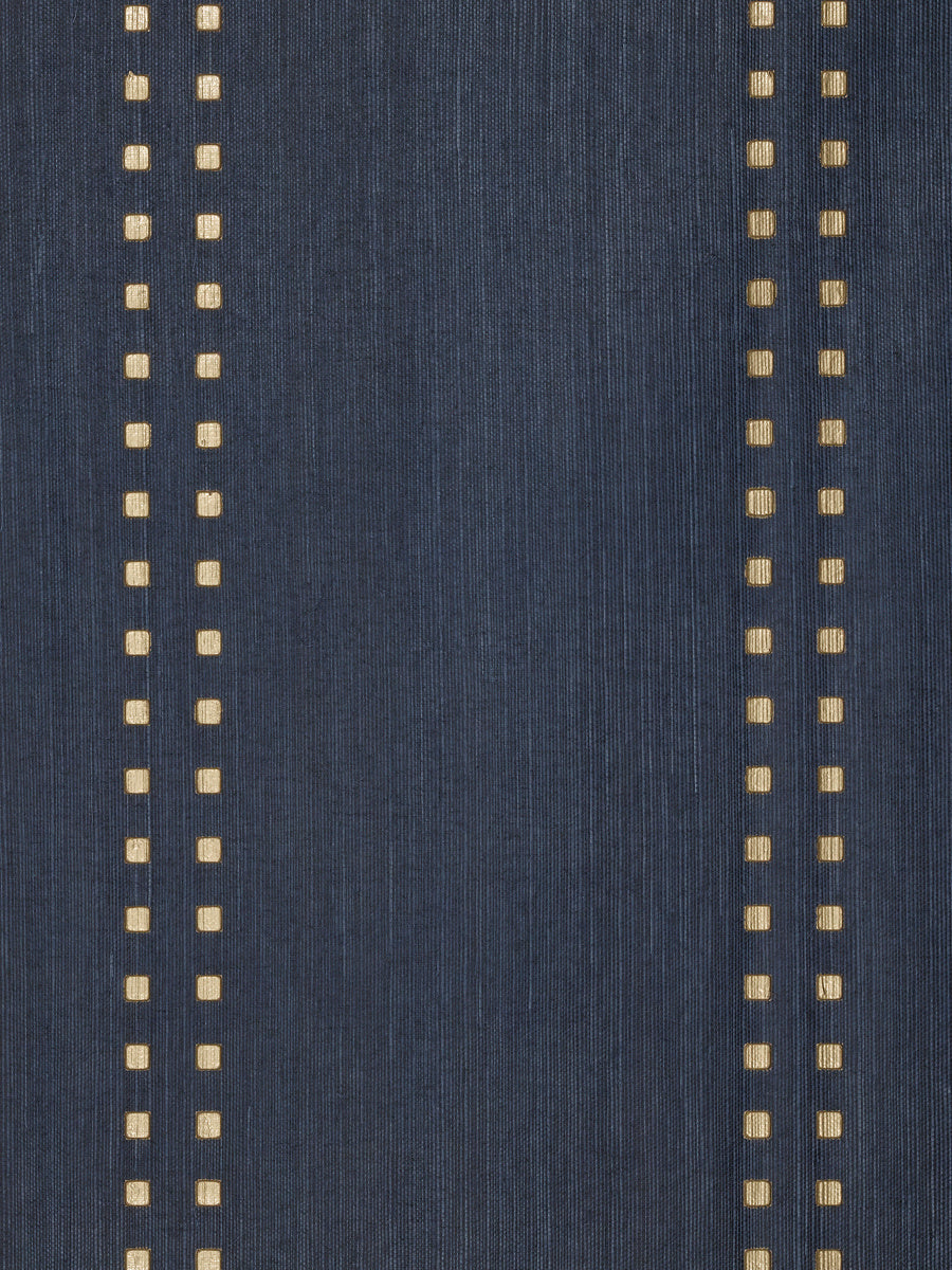 STUDS-AND-STRIPES-VERTICAL-SOFT-GOLD-ON-MANILA-HEMP-PHILLIP-JEFFRIES-5799-V - Phillip Jeffries Wallpaper Wallcovering
