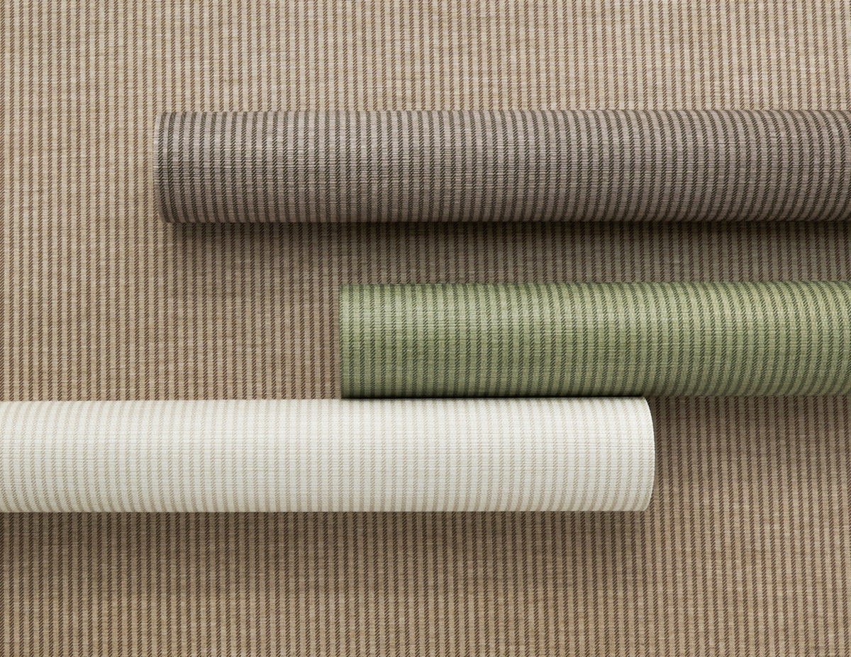 Arbor Stripe Clay Trace on Canvas Linen - Phillip Jeffries 43404 - Phillip Jeffries Wallpaper Wallpaper