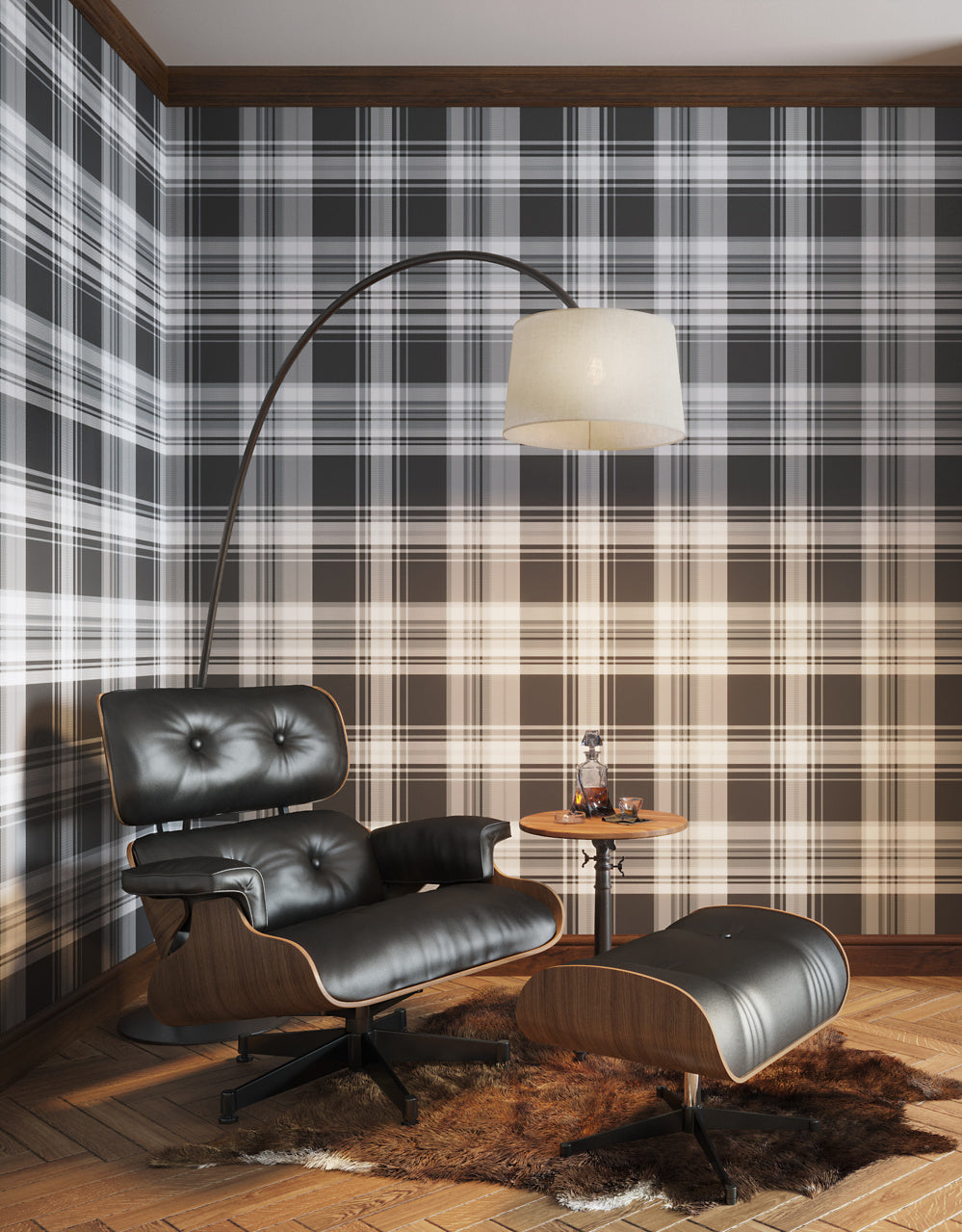 PREPPY-PLAID-CHIC-WHITE-ON-CANVAS-LINEN-PHILLIP-JEFFRIES-8680 - Phillip Jeffries Wallpaper Wallcovering