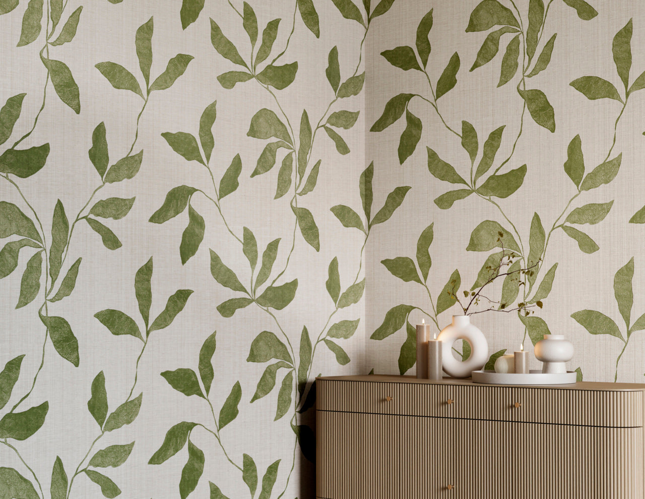 DESERT-IVY-SAGE-SHADE-ON-VINYL-PAPERWEAVE-PHILLIP-JEFFRIES-40203 - Phillip Jeffries Wallpaper Wallpaper