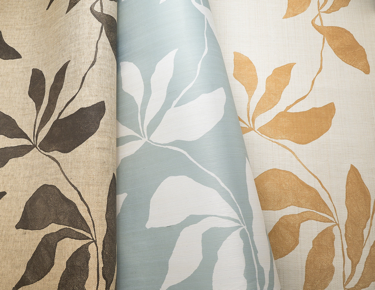 DESERT-IVY-BLUE-OASIS-ON-MANILA-HEMP-PHILLIP-JEFFRIES-40205 - Phillip Jeffries Wallpaper Papel pintado