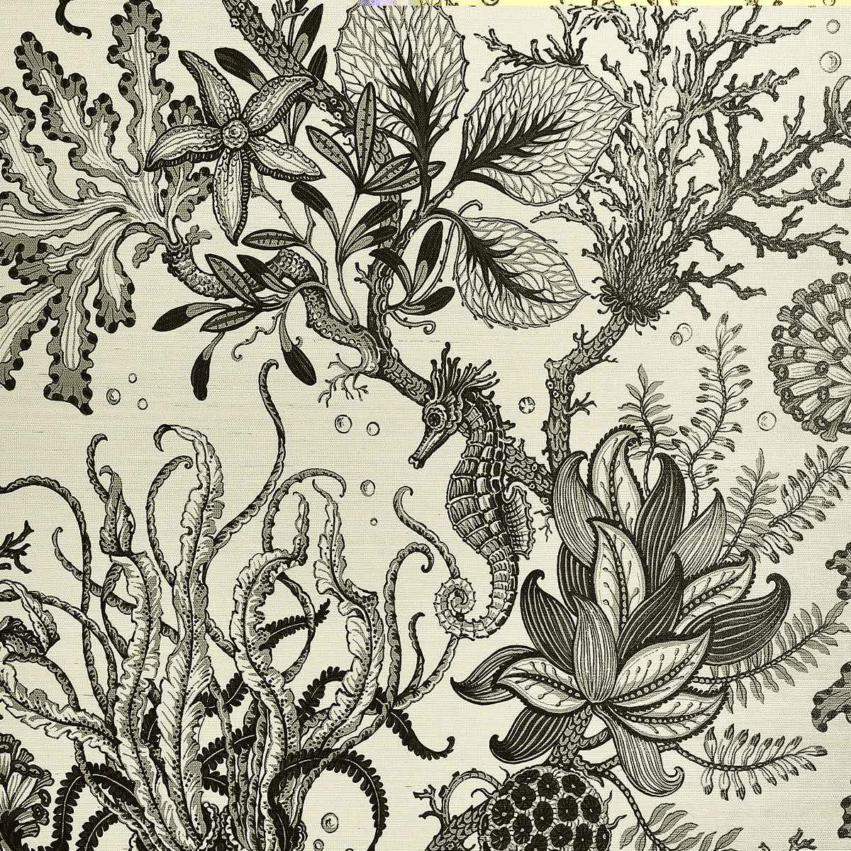 Toile de Sea Deep Sea on Manila Hemp - Phillip Jeffries 9995 - Phillip Jeffries Wallpaper Wallpaper
