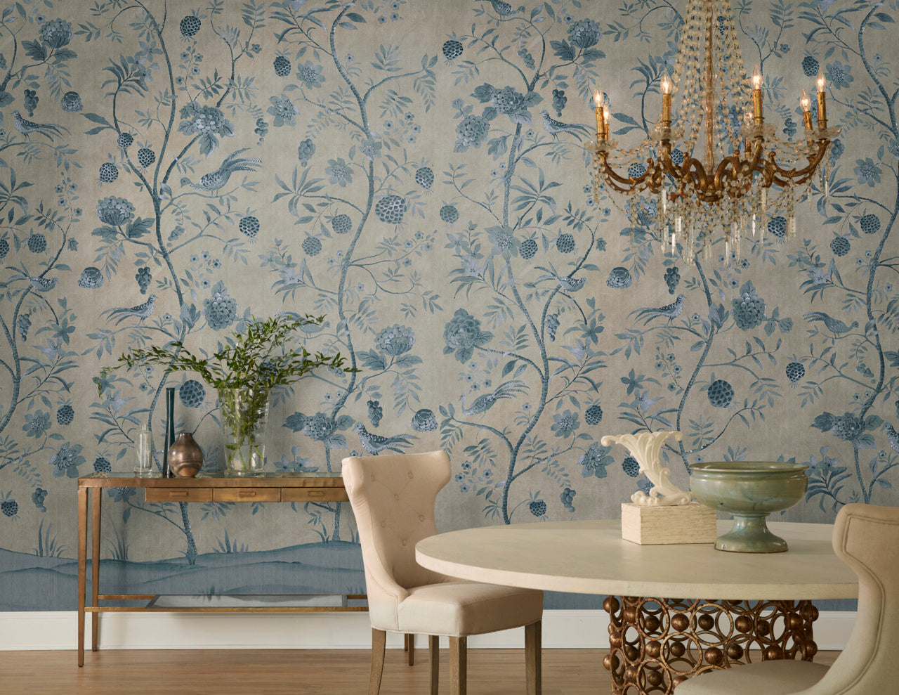 SHANGRI-LA-TAUPE-PATHWAYS-ON-CANVAS-LINEN-PHILLIP-JEFFRIES-4834 - Phillip Jeffries Wallpaper Wallcovering
