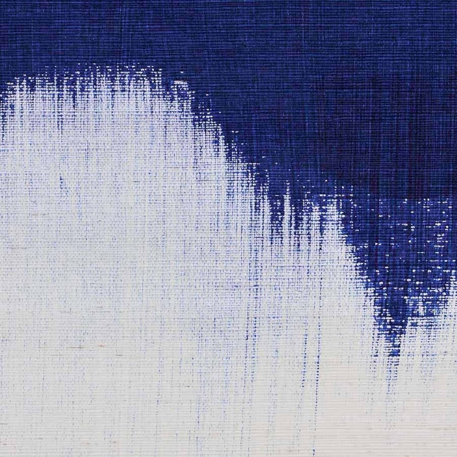 GLAZIER-PORCELAIN-BLUE-ON-MANILA-HEMP-PHILLIP-JEFFRIES-4412 - Phillip Jeffries Wallpaper Wallcovering