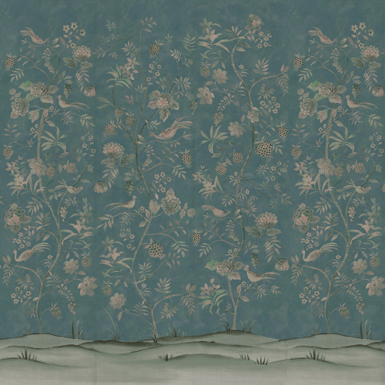 SHANGRI-LA-EUPHORIC-TEAL-ON-CANVAS-LINEN-PHILLIP-JEFFRIES-4837 - Phillip Jeffries Wallpaper Wallcovering