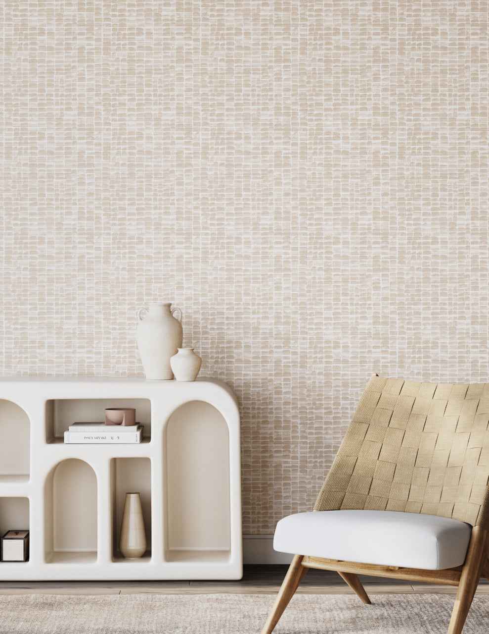 Sea Stone Tan on Woven Walls - Phillip Jeffries 24901 - Phillip Jeffries Wallpaper Wallpaper