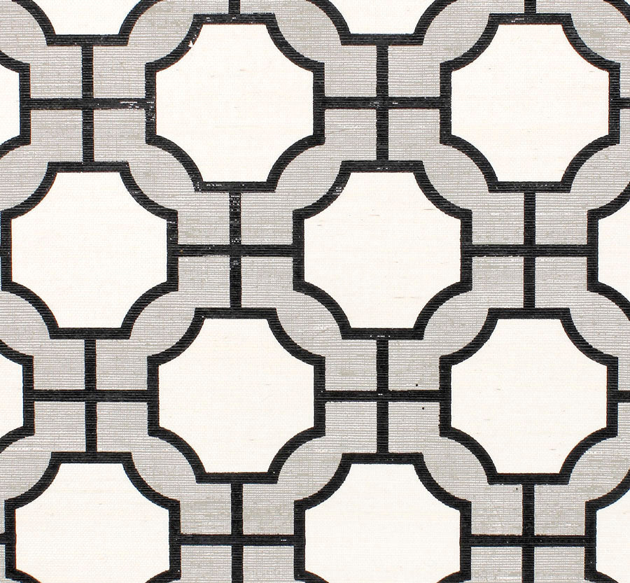 IMPERIAL-GATES-GREY-AND-BLACK-ON-MANILA-HEMP-PHILLIP-JEFFRIES-5196 - Phillip Jeffries Wallpaper Wallcovering