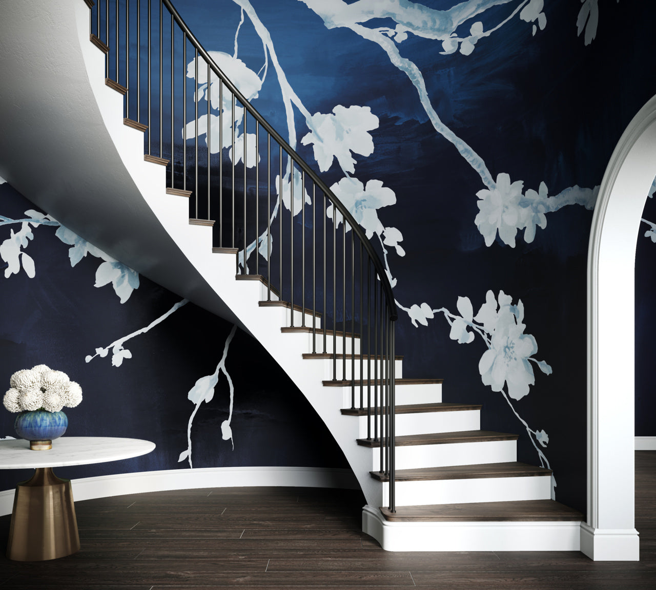 HAIKU-NAVY-JOY-ON-MANILA-HEMP-PHILLIP-JEFFRIES-9016 - Phillip Jeffries Wallpaper Wallcovering