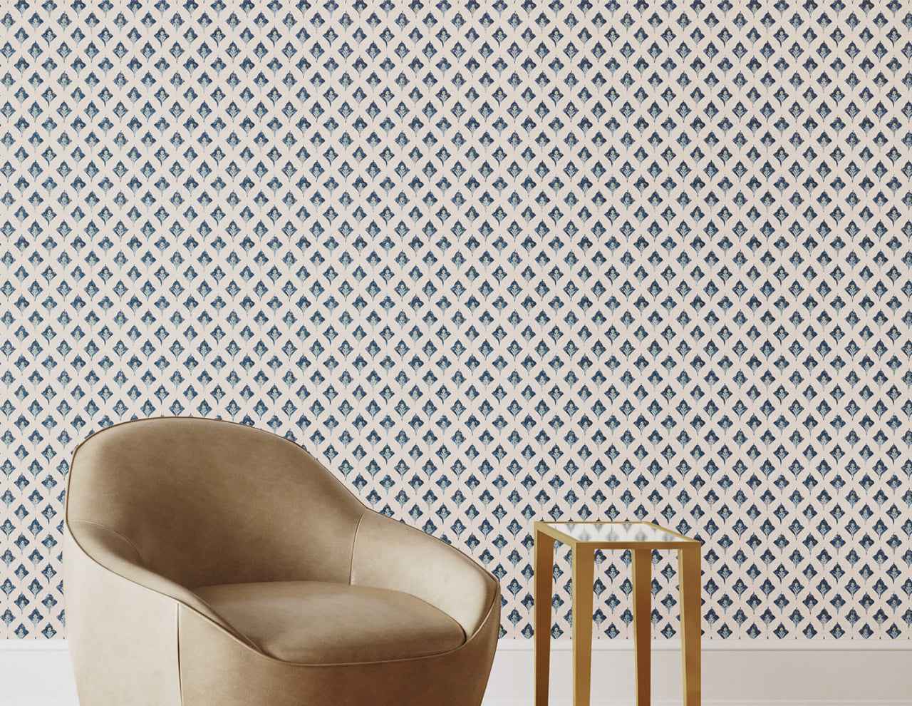 Tea Time Butterfly Pea on Canvas Linen - Phillip Jeffries 25703 - Phillip Jeffries Wallpaper Wallpaper