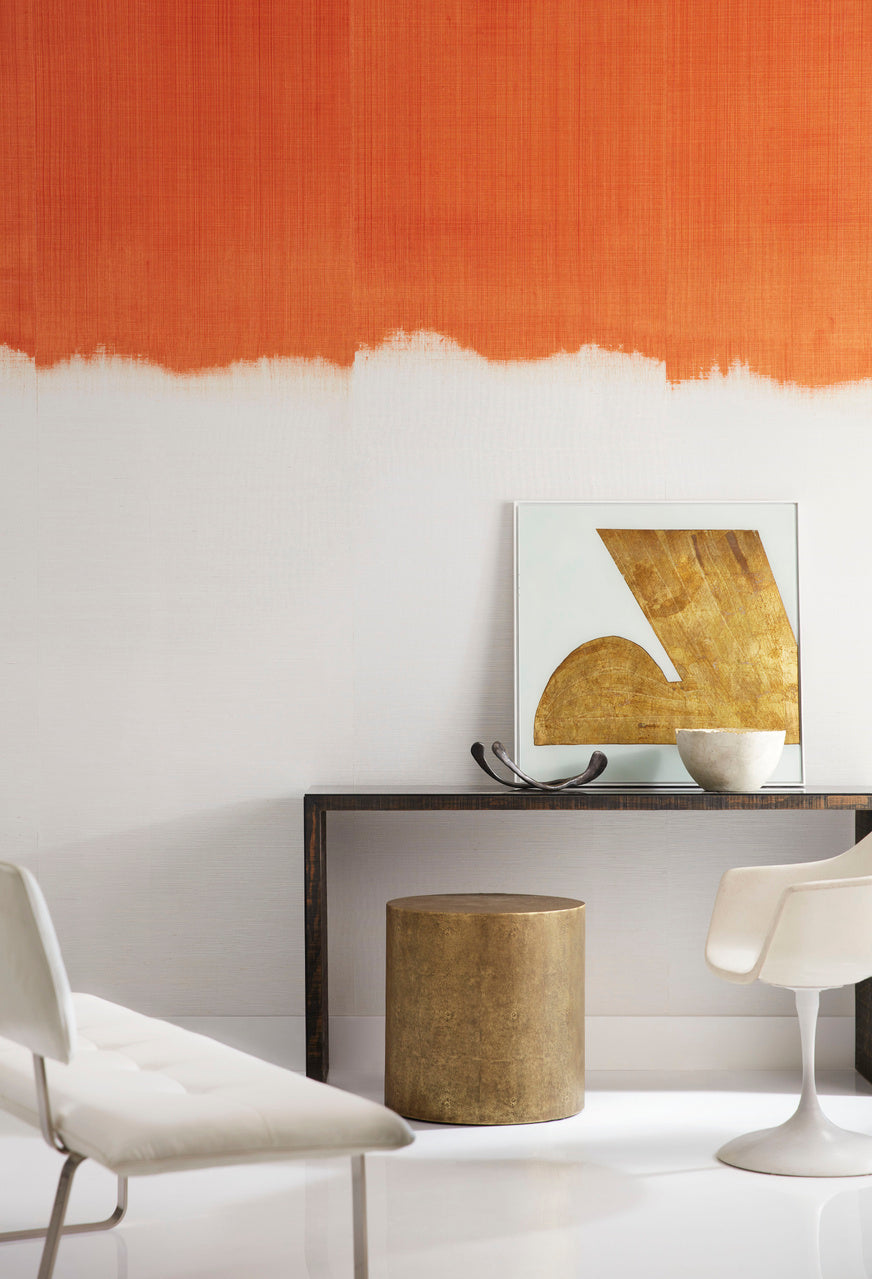 GLAZIER-ORANGE-RAKU-ON-MANILA-HEMP-PHILLIP-JEFFRIES-4411 - Phillip Jeffries Wallpaper Wallcovering