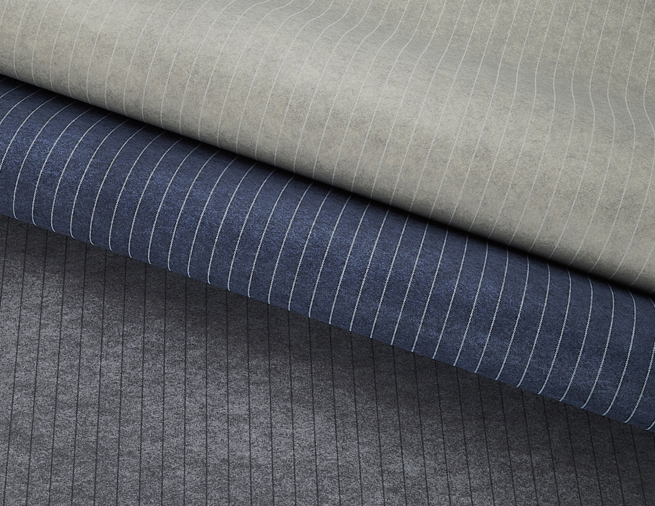 SAVILE-SUITING-PINSTRIPE-ECRU-ON-GREEN-PHILLIP-JEFFRIES-10826 - Phillip Jeffries Wallpaper Papel pintado