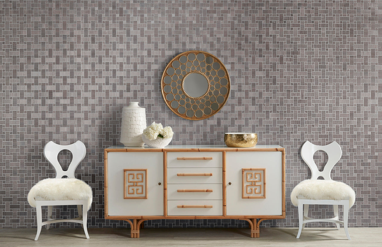 WOVEN-WOOD-CARBON-CROCHET-PHILLIP-JEFFRIES-4266 - Phillip Jeffries Wallpaper Wallcovering
