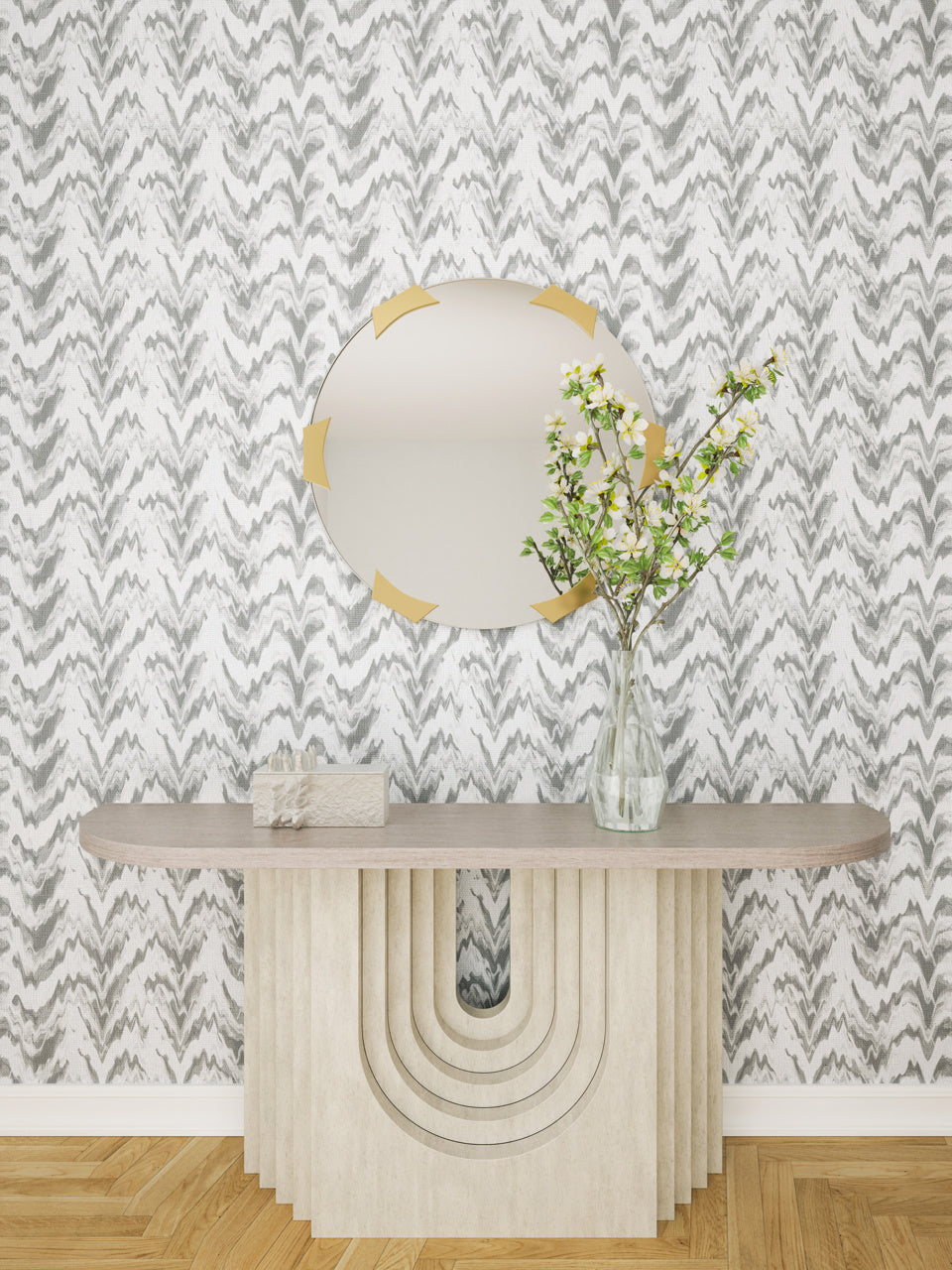 FEELIN-GROOVY-CHARCOAL-SMOKE-ON-VINYL-CANVAS-PHILLIP-JEFFRIES-9843 - Phillip Jeffries Wallpaper Wallcovering