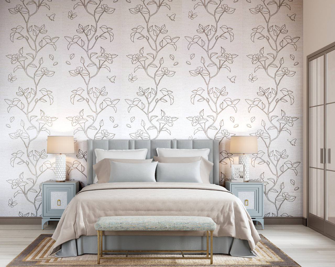GARDEN-GRASS-FORGET-ME-NOT-PHILLIP-JEFFRIES-9531 - Phillip Jeffries Wallpaper Wallcovering