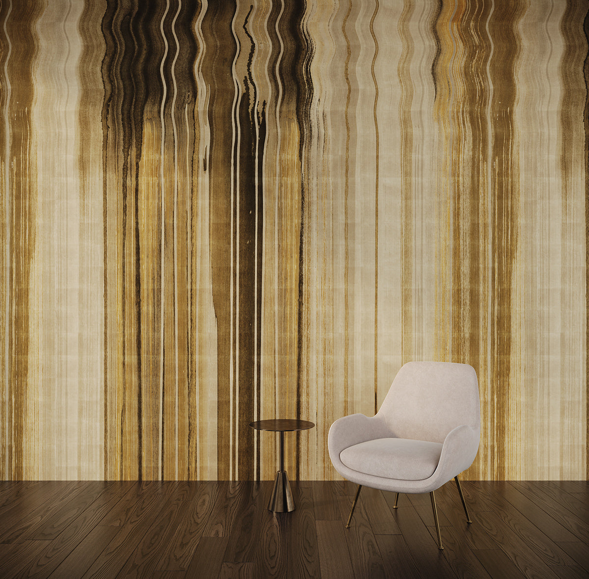 CASCADES-BRASS-ON-GILDED-METALLIC-LEAF-PHILLIP-JEFFRIES-30205 - Phillip Jeffries Wallpaper Wallcovering