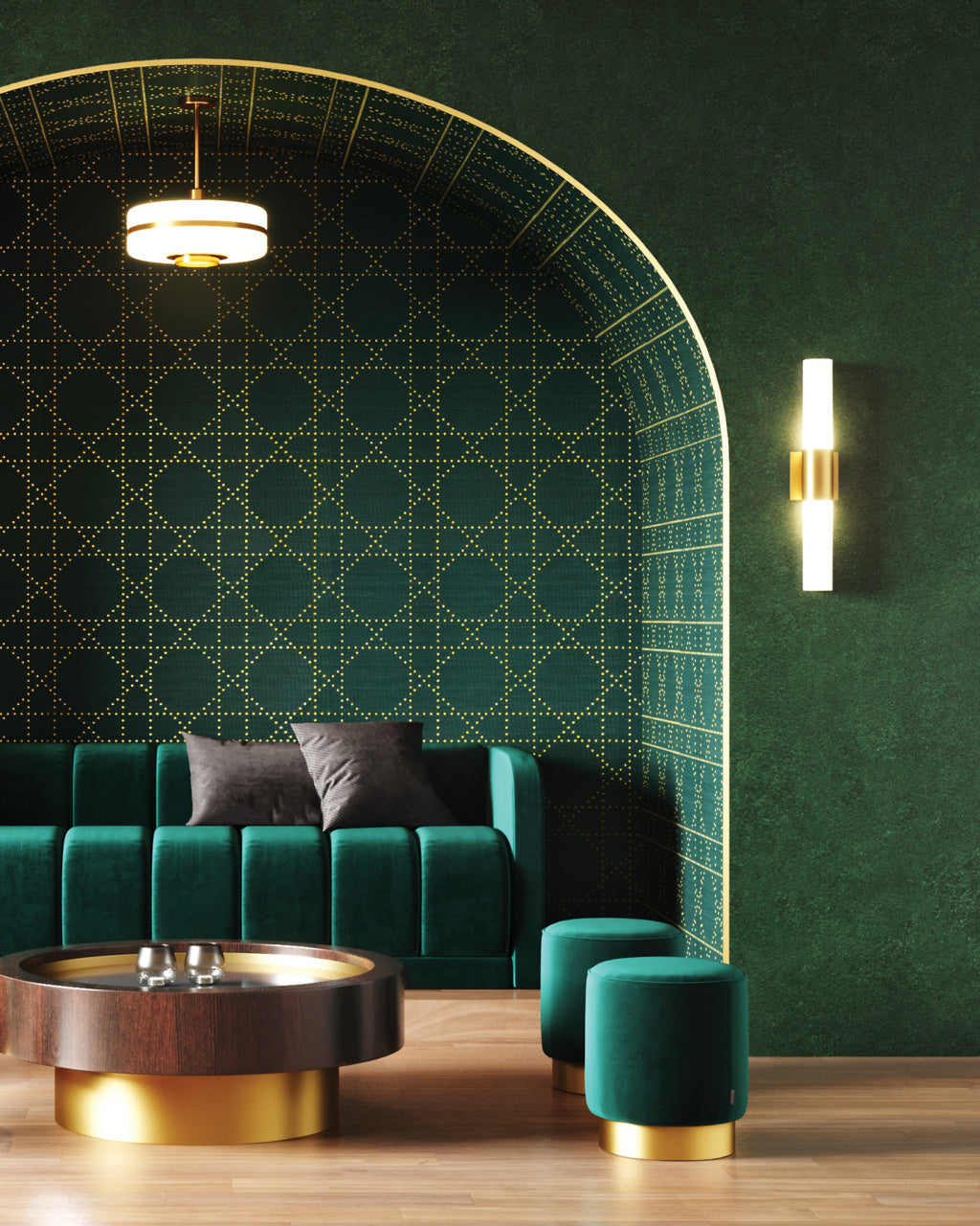 STYLED-IN-STUDS-GOLD-ON-VINYL-MANILA-HEMP-PHILLIP-JEFFRIES-8965 - Phillip Jeffries Wallpaper Wallcovering