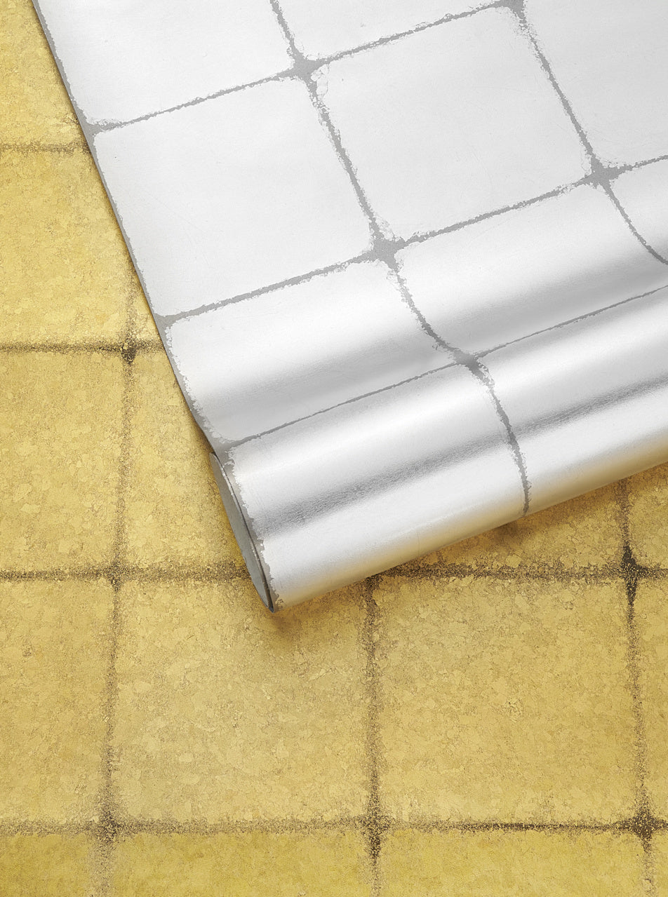 GV145-MONDRIAN-GOLD-LEAF-ISTANBUL-ANTIQUED-PHILLIP-JEFFRIES-GV145 - Phillip Jeffries Wallpaper Wallcovering