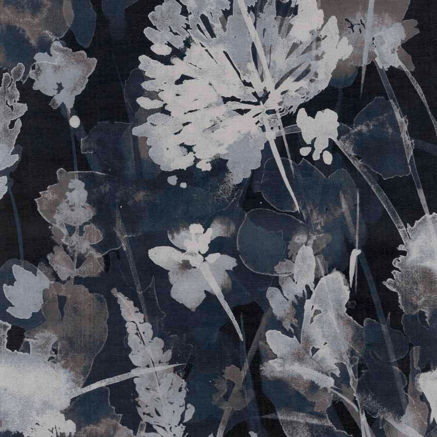 WILDFLOWERS-INDIGO-ACRES-ON-VINYL-LEOS-LUXE-LINEN-PHILLIP-JEFFRIES-8510 - Phillip Jeffries Wallpaper Wallcovering