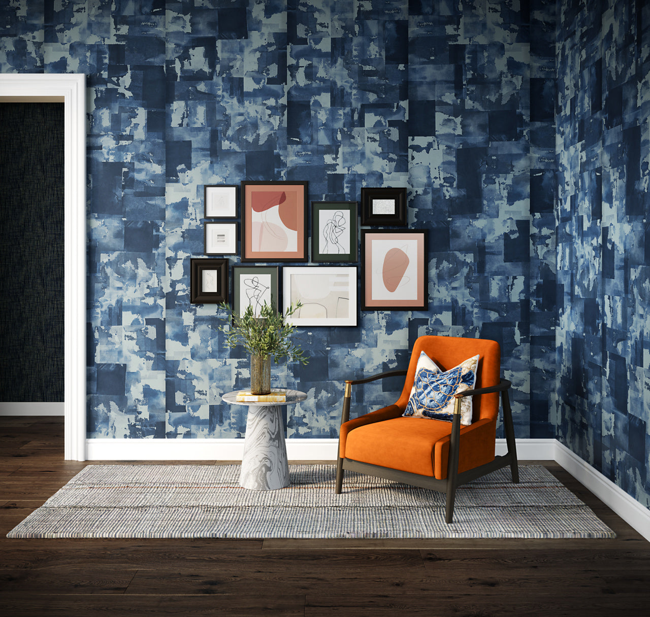 TAIDAI-BANDED-CHARCOAL-PHILLIP-JEFFRIES-8834 - Phillip Jeffries Wallpaper Wallcovering