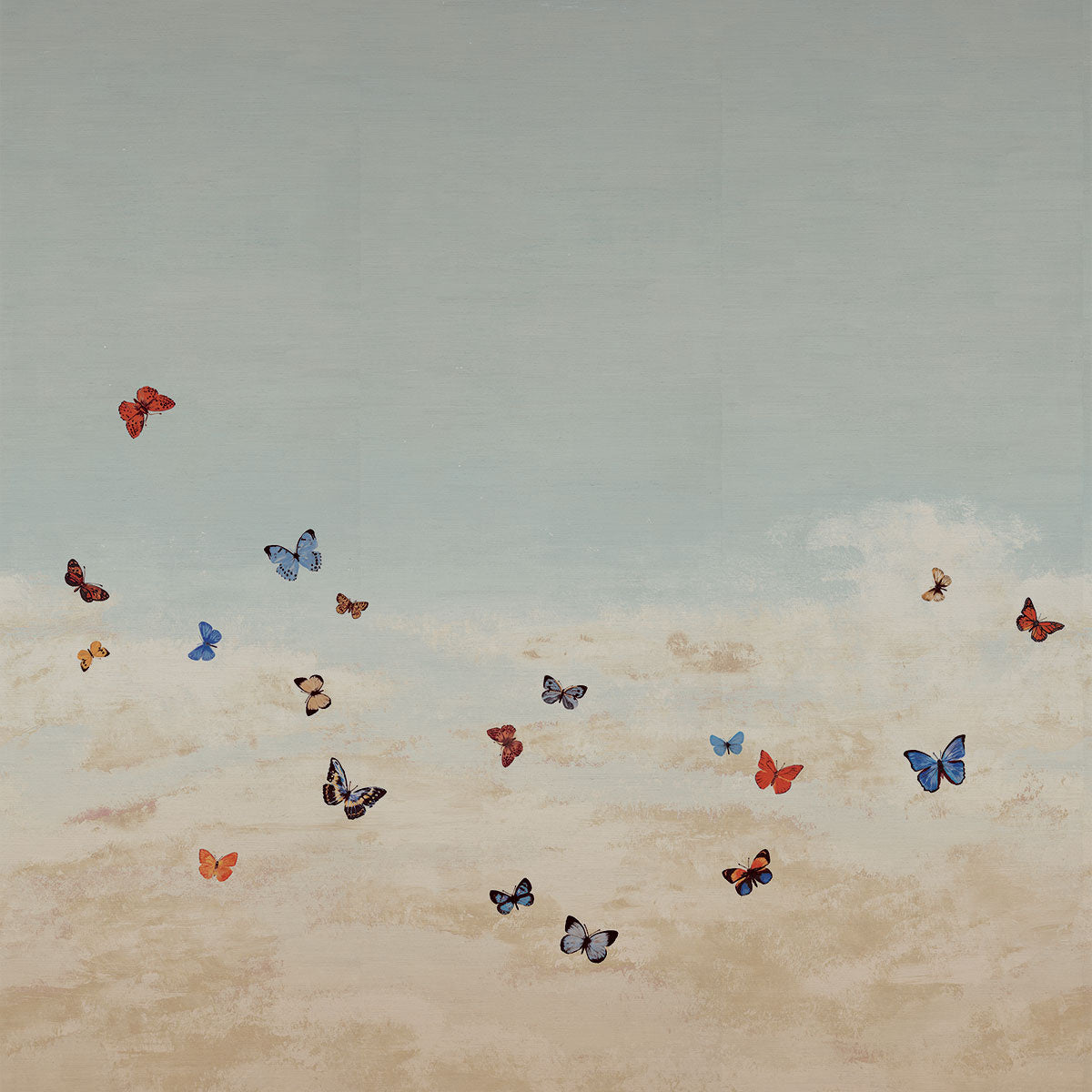 BUTTERFLY-SKY-MONARCH-ON-GLAM-GRASS-PHILLIP-JEFFRIES-9666 - Phillip Jeffries Wallpaper Wallcovering