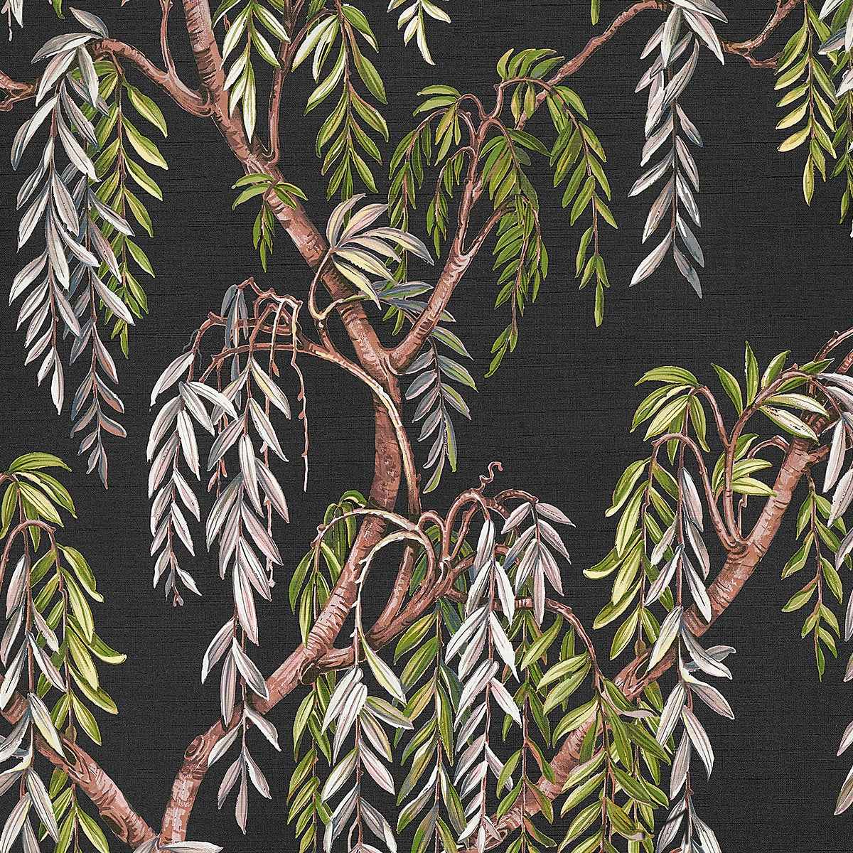 Whispering Willows Nocturnal on Vinyl Canvas - Phillip Jeffries 27807