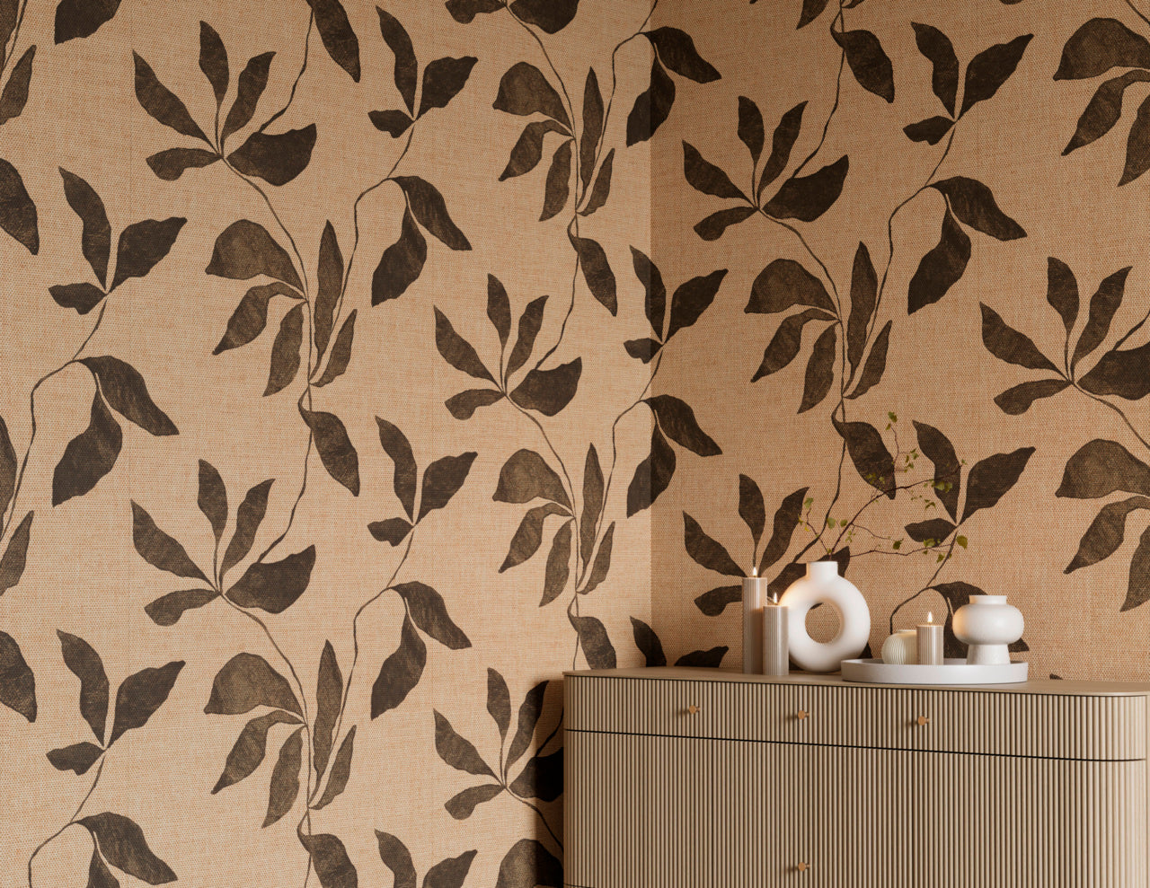 DESERT-IVY-ROOTED-COCOA-ON-JAPANESE-PAPER-WEAVE-PHILLIP-JEFFRIES-40204 - Phillip Jeffries Wallpaper Wallpaper
