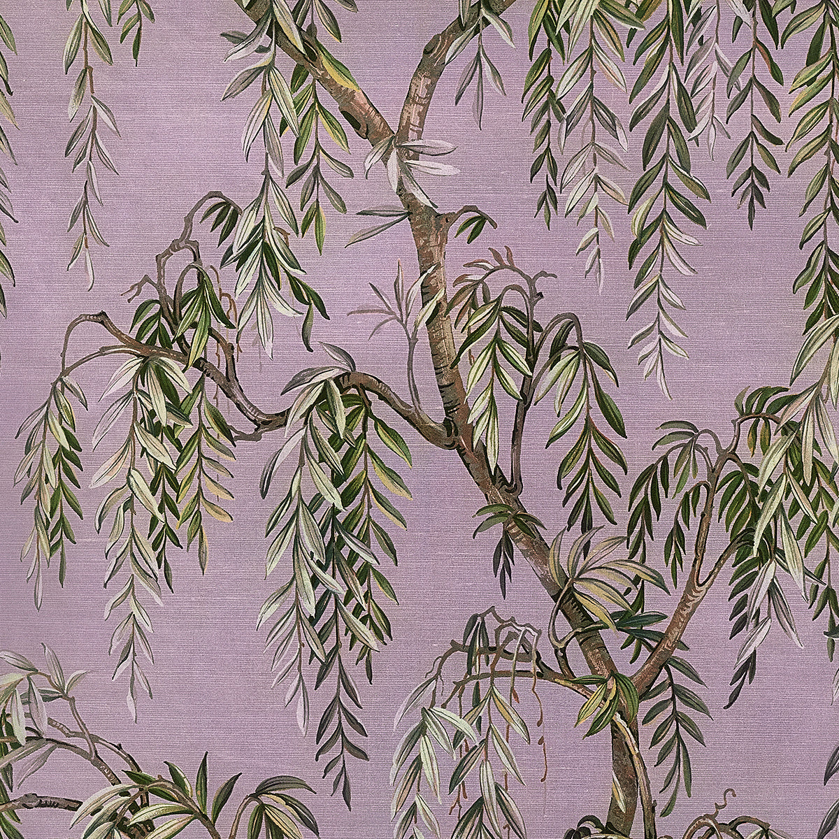 WHISPERING-WILLOWS-LUSH-LILAC-ON-STAR-DUST-SILK-PHILLIP-JEFFRIES-27802 - Phillip Jeffries Wallpaper Wallcovering