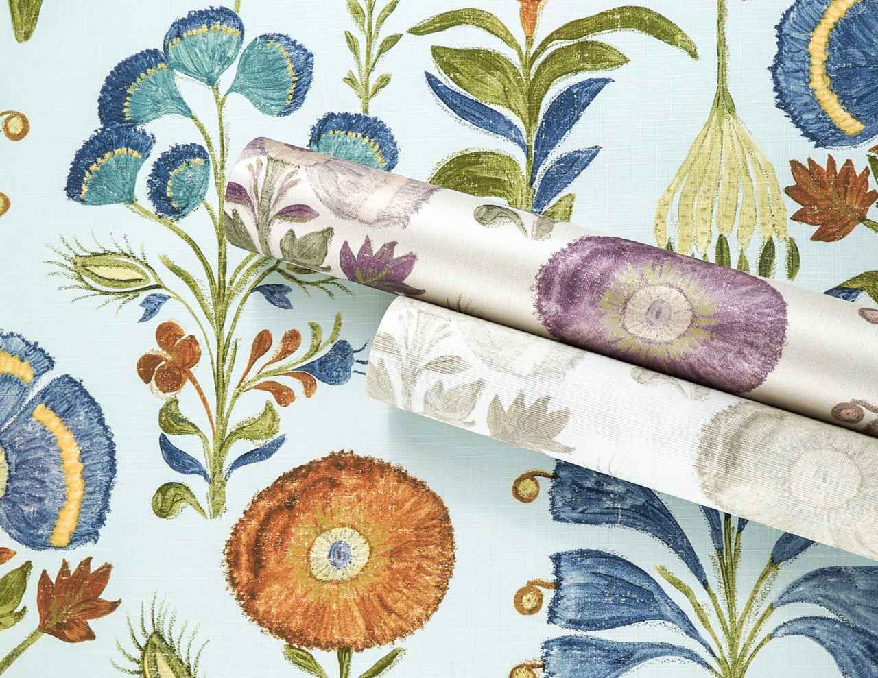 Posy Mauve Meadow - Phillip Jeffries 40402 - Phillip Jeffries Wallpaper Wallcovering