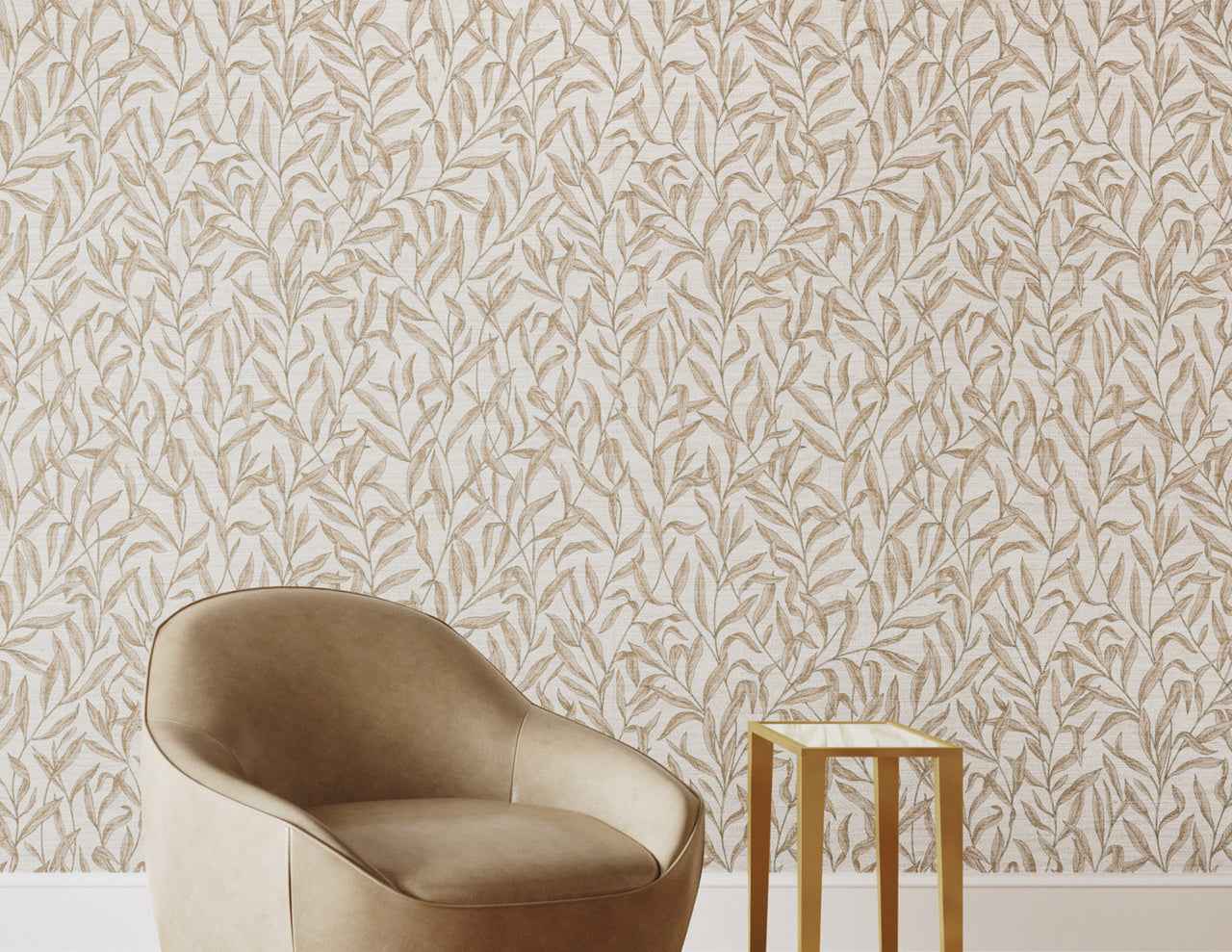 Walk in the Park Tan Haven on Canvas Linen - Phillip Jeffries 26008 - Phillip Jeffries Wallpaper Wallpaper