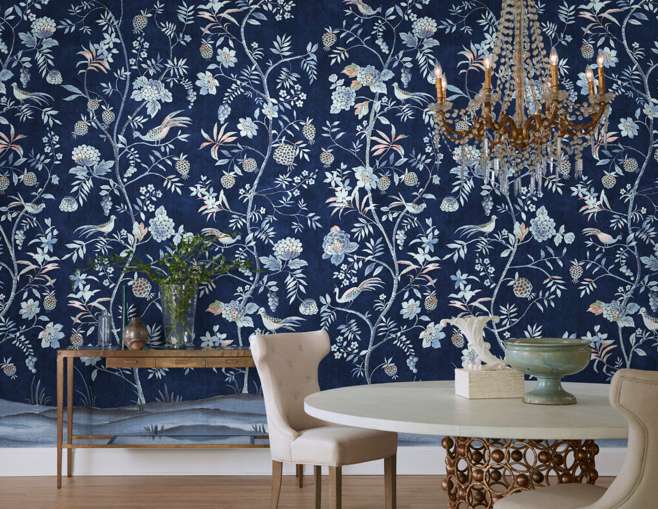 SHANGRI-LA-IMPERIAL-BLUE-ON-MANILA-HEMP-PHILLIP-JEFFRIES-4835 - Phillip Jeffries Wallpaper Wallcovering