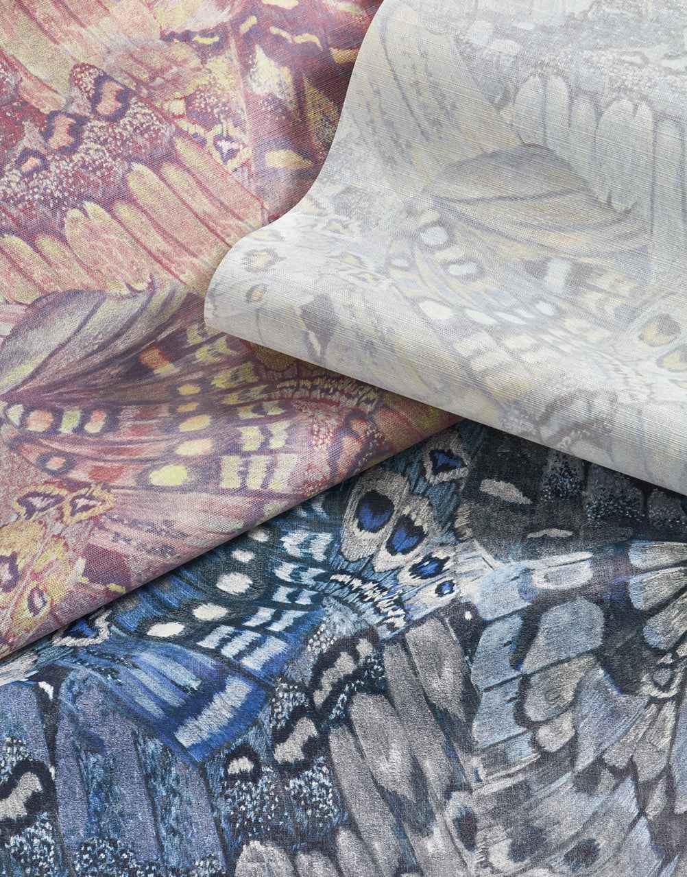 Aflutter Azure Coast on Vinyl Abaca - Phillip Jeffries 9837 - Phillip Jeffries Wallpaper Wallpaper