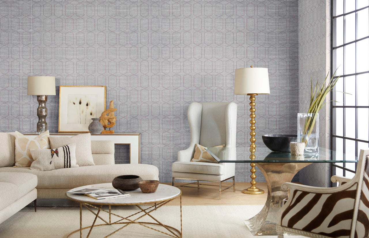 ITS-RIVETING-MAGENTA-ON-MANILA-HEMP-PHILLIP-JEFFRIES-5477 - Phillip Jeffries Wallpaper Wallcovering